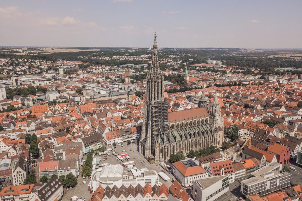 Aerial view of Ulm Minster